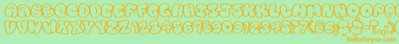 Tourist Font – Orange Fonts on Green Background