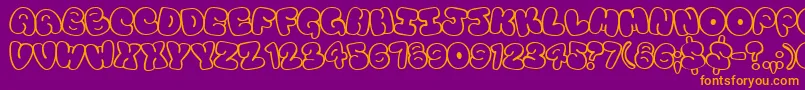 Tourist Font – Orange Fonts on Purple Background