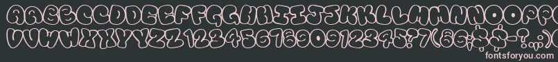 Tourist Font – Pink Fonts on Black Background