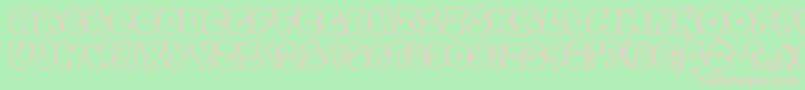 Tourist Font – Pink Fonts on Green Background