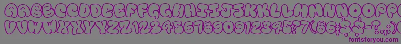 Tourist Font – Purple Fonts on Gray Background