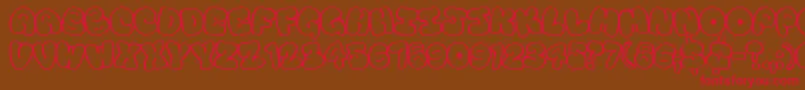 Tourist Font – Red Fonts on Brown Background