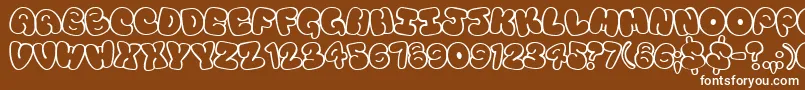 Tourist Font – White Fonts on Brown Background