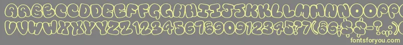 Tourist Font – Yellow Fonts on Gray Background