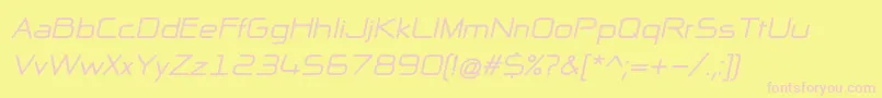 NpNaipolAllInOneBoldItalic Font – Pink Fonts on Yellow Background