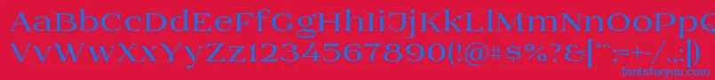Prida01bold Font – Blue Fonts on Red Background