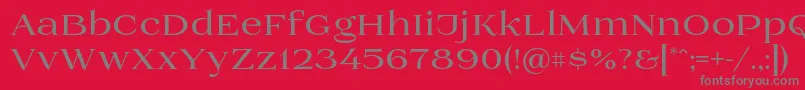 Prida01bold Font – Gray Fonts on Red Background