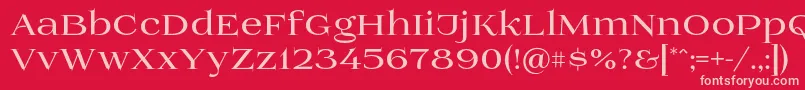 フォントPrida01bold – 赤い背景にピンクのフォント