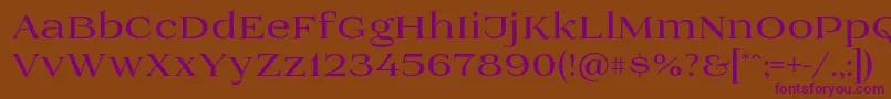 Prida01bold Font – Purple Fonts on Brown Background