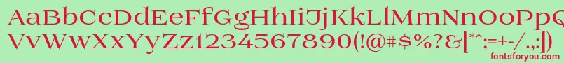 Prida01bold Font – Red Fonts on Green Background