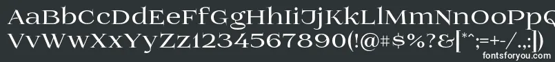 Prida01bold-fontti – valkoiset fontit mustalla taustalla