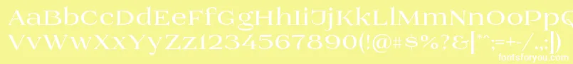 Prida01bold Font – White Fonts on Yellow Background
