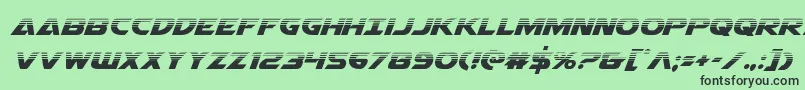 Airstrikehalf Font – Black Fonts on Green Background