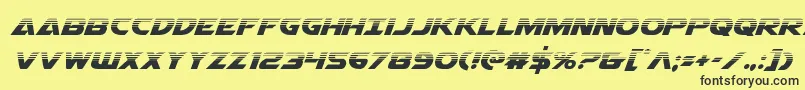 Airstrikehalf Font – Black Fonts on Yellow Background