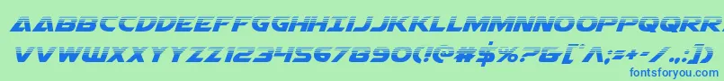 Airstrikehalf Font – Blue Fonts on Green Background