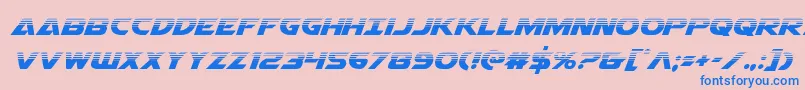 Airstrikehalf Font – Blue Fonts on Pink Background