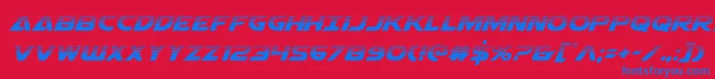 Airstrikehalf Font – Blue Fonts on Red Background