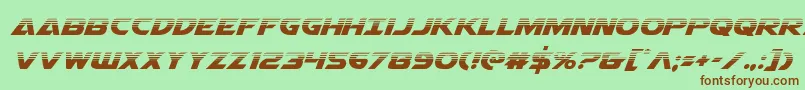 Airstrikehalf Font – Brown Fonts on Green Background