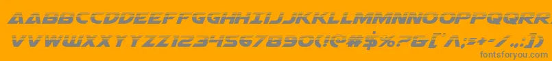 Airstrikehalf Font – Gray Fonts on Orange Background