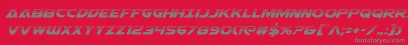 フォントAirstrikehalf – 赤い背景に灰色の文字
