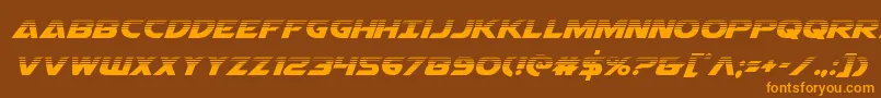 Airstrikehalf-fontti – oranssit fontit ruskealla taustalla