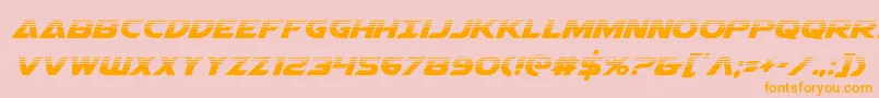 Airstrikehalf Font – Orange Fonts on Pink Background