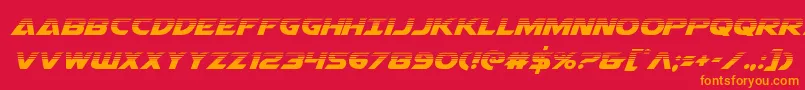 Airstrikehalf Font – Orange Fonts on Red Background