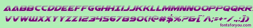Airstrikehalf Font – Purple Fonts on Green Background