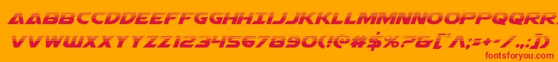 Airstrikehalf Font – Red Fonts on Orange Background