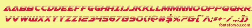 Airstrikehalf Font – Red Fonts on Yellow Background