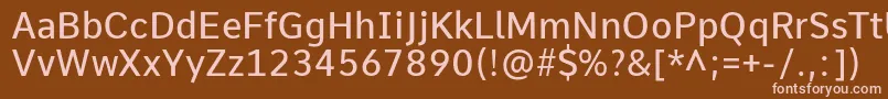 Шрифт CommeMedium – розовые шрифты на коричневом фоне