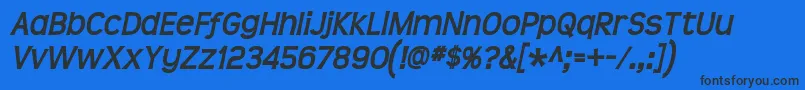 Teen Bolditalic Font – Black Fonts on Blue Background