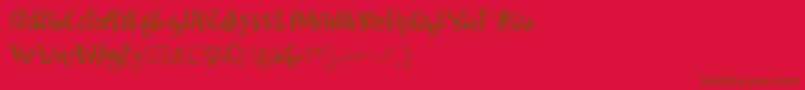 Police Shailettering – polices brunes sur fond rouge