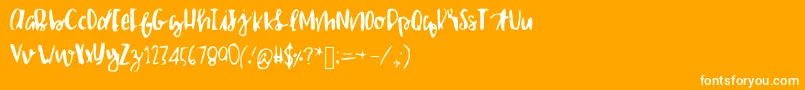 フォントShailettering – オレンジの背景に白い文字