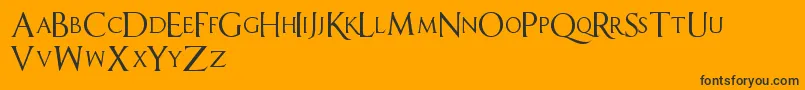 SellYourSoul-Schriftart – Schwarze Schriften auf orangefarbenem Hintergrund