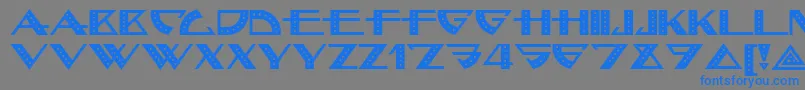 Bellhopnf-Schriftart – Blaue Schriften auf grauem Hintergrund