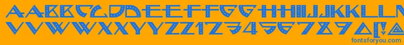 Bellhopnf Font – Blue Fonts on Orange Background