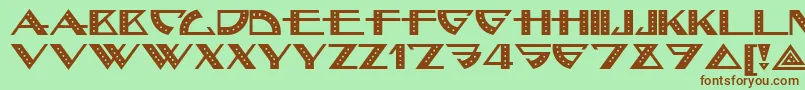 Bellhopnf Font – Brown Fonts on Green Background