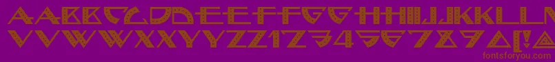 Bellhopnf Font – Brown Fonts on Purple Background