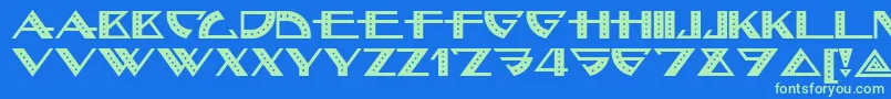 Bellhopnf Font – Green Fonts on Blue Background