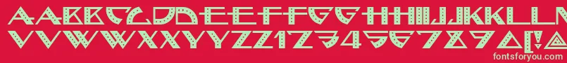 Bellhopnf Font – Green Fonts on Red Background