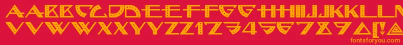 Bellhopnf Font – Orange Fonts on Red Background