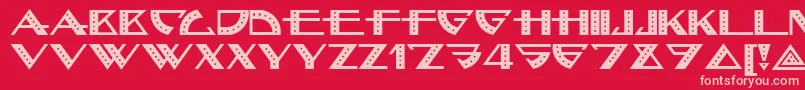 Bellhopnf Font – Pink Fonts on Red Background