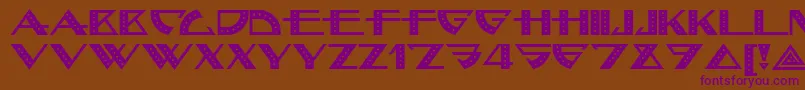 Bellhopnf Font – Purple Fonts on Brown Background