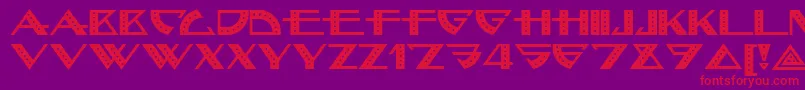 Bellhopnf Font – Red Fonts on Purple Background