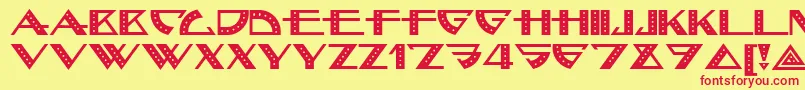 Bellhopnf Font – Red Fonts on Yellow Background