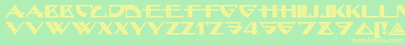 Bellhopnf Font – Yellow Fonts on Green Background