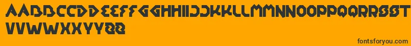 フォントEarthAircraftUniverse – 黒い文字のオレンジの背景