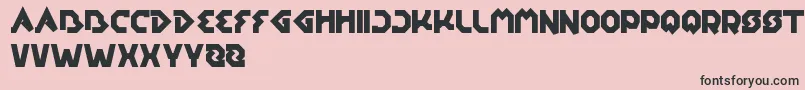 EarthAircraftUniverse-fontti – mustat fontit vaaleanpunaisella taustalla