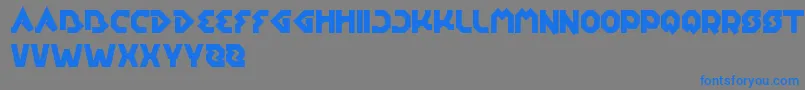 フォントEarthAircraftUniverse – 灰色の背景に青い文字